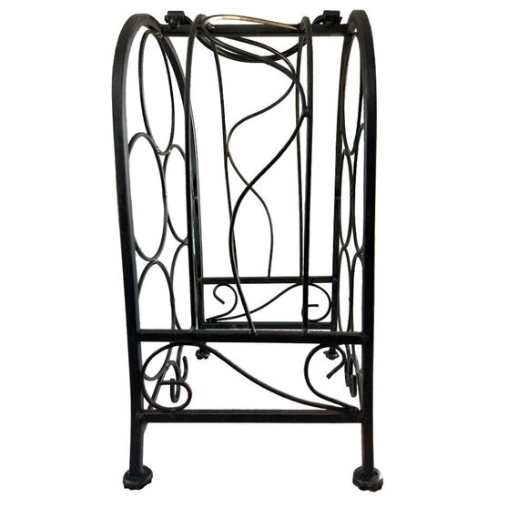 Wine Rack Counter Top 5 Bottle Metal Black 14x9 - Picture 2 of 8